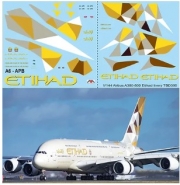 TBD395 1/144 Airbus A380 - 800 Etihad Airways Livery Decals Decal TBD395