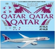 TBD48 1/144 Airbus A350 Qatar Livery for Revell Decals