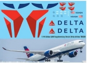 TBD292 1/144 Airbus A350 Supplementary Decals DELTA AIRLINES Livery Decal TBD292 for Revell