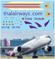 TBD495 1/144 Decals Airbus A350 900 THAI Livery TB Decal TBD495