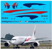 TBD499 1/144 Decals for Airbus A350 900 Malaysia Airlines Livery TB Decal TBD499