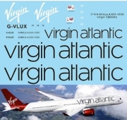 TBD505 1/144 Virgin Airlines Livery Decals for Airbus A350 1000 TB Decal TBD505