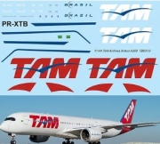 TBD513 1/144 Decals for Airbus A350 TAM Airlines Livery TB Decal TBD513