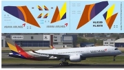 TBD518 1/144 Decals for Airbus A350 Asiana Airlines livery TB Decal TBD518