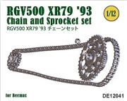 [사전 예약] DE12041 1/12 RGV500 XR79 '93 Chain and Sprocket set for Beemax