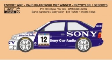 REJ0019 1/24 Transkit – Escort WRC SONY – Rajd Krakowski 1997 1/24 for Tamiya / Domino kits