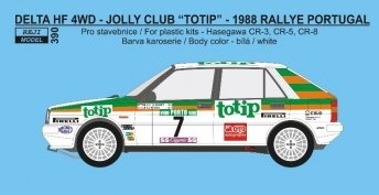 REJ0390 1/24 Transkit – Lancia Delta HF 4WD „Totip“ - 1988 Rallye Portugal 2nd and 3rd place 1/24 fo