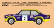 REJ0396 1/24 Decal - Fiat 131 Abarth - 1976 Rallye 1000 Lakes winner - Alen / Kivimäki 1/24 for Reve