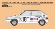 REJ43104 1/43 Decal – Škoda Favorit 136L - Rallye Teplice 1988 - Berger / Petera 1/43