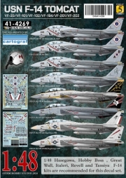 DXM41-4269 1/48 USN F-14A/B VF-33/VF-101/VF-102/VF-194/VF-201/VF-202Tomcat Collection #5