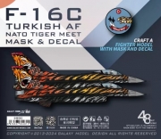 [사전 예약] G48082 1/48 TURKISH AF F-16C NATO TIGER MEET SPECIAL PAINT SCHEME  MASK  & DECEL  FOR ACCURATE AIRFRAME PAINTING OF THE TAMIYA 61106 SCALE 1/48 KIT