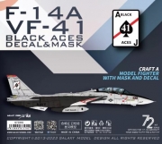 [사전 예약] G72045 1/72 VF-41 BLACK ACES OVER BATTLEFIELD 2001-2002 CAG  FOR  G.W.H  1:72