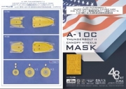 [사전 예약] C48053 1/48 A-10C Thunderbolt II Canopy wheels DIE-CUT Flexible MaskOF THE academy SCALE 1/48 12348 KIT