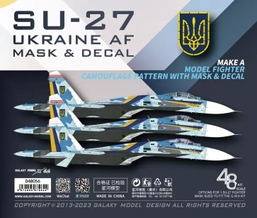 [사전 예약] D48056 1/48 SU-27 Ukraine AF BLUE 48 & BLUE 57   MASK&DECAL  FOR ACCURATE AIRFRAME PAINTING OF THE G.W.H L4824 SCALE 1/48 KIT