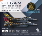 [사전 예약] D48092 1/48 NATO Tiger Meet BELGIUM AF 31 TIGER SQUADRON F-16AM SPECIAL PAINT  FOR ACCURATE AIRFRAME PAINTING OF THE KINETIC K48100 SCALE 1/48 KIT