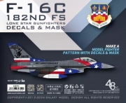 [사전 예약] D48094 1/48 F-16C Lone Star Gunfighters Texas ANG 65th Anniversary paint  FOR ACCURATE AIRFRAME PAINTING OF THE KINETIC K48102 SCALE 1/48 KIT