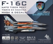 [사전 예약] D48103 1/48 NATO Tiger Meet HAF 335 SQ F-16C SPECIAL PAINT SCHEME  FOR ACCURATE AIRFRAME PAINTING OF THE KINETIC k48102 SCALE 1/48 KIT