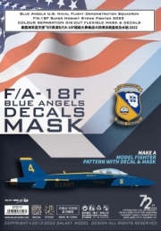 [사전 예약] D72019 1/72 BLUE ANGELS U.S. NAVAL FLIGHT DEMONSTRATION SQUADRON F/A-18F SUPER HORNET STRIKE FIGHTER 2022  MASK&DECALS FOR MENG 1/72 ACADEMY 12567