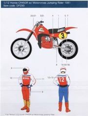 [사전 예약] DP290 1/12 Honda CR450R Bike + Motorcross Rider 1981