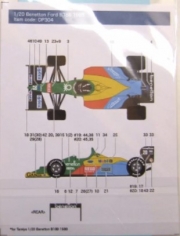 [사전 예약] DP304 1/20 Benetton B188 1988 Full Decal