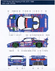 [사전 예약] DP299 1/24 Honda NSX Raybrig #10 JGTC 1998