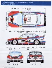 [사전 예약] DP296 1/24 Alfa Romeo 155 V6 ti Martini #5/6 ITC 1996 for Tamiya