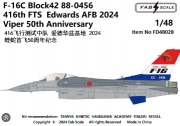 [사전 예약] FD48028 1/48 F-16C Block42 88-0456 416th FTS  Edwards AFB 2024 Viper 50th Anniversary