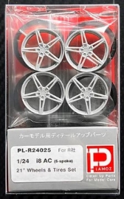 [사전 예약] PL-R24028 1/24 BMW i8  AC 5-Spoke  Wheels & Tires Set