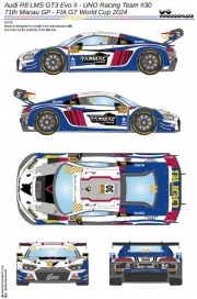 24110 1/24 Audi R8 LMS GT3 Evo II - UNO Racing Team #10 - 71th Macau G.P GT World Cup 2024