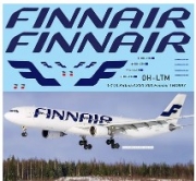 [사전 예약] TBD997 1/144 Water Decals for Airbus A330-300 Finnair TB Decal TBD997