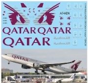 [사전 예약] TBD1000 1/144 Water Decals for Airbus A330 - 300 Qatar Airways Decal TBD1000