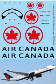 [사전 예약] TBD1001 1/144 Water Decals For Airbus A330-300 Air Canada TB Decal TBD1001