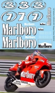[사전 예약] TBD910 1/6 Decals Yamaha YZR500 2001  Max Biaggi Carlos Checa TB Decal TBD910