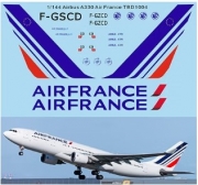 [사전 예약] TBD1004 1/144 Water Decals For Airbus A330 Air France Decal TBD1004
