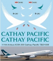 [사전 예약] TBD1006 1/144 Water Decals For Airbus A330-300 Cathay Pacific TB Decal TBD1006