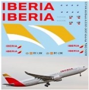 [사전 예약] TBD1008 1/144 Water Decals For Airbus A330-300 Iberia Airlines Decal TBD1008