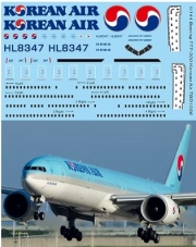 [사전 예약] TBD1056 1/144 Decals for Boeing 777-300 Korean Air Decal TBD1056