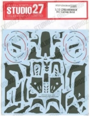 ST27-CD12010 1/12 Honda CBR1000RR-R Carbon Decal Studio27