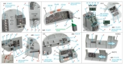 [사전 예약] QDS-48542 1/48 Boeing B-17F 3D-Printed & coloured Interior on decal paper (HK models, Eduard) (small version)
