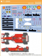 [사전 예약] SHK-D426 1/20 Ferrari F2000 Marl Decal Set for Tamiya Shunko Decals