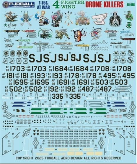 [사전 예약] FUR48-098 1/48 F-15E 4th Fighter Wing Drone Killers