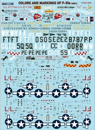 [사전 예약] FURF/D&S-4835 1/48 Colors & Markings of P-51B/Cs Part 2