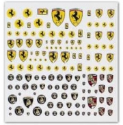 MSMA033 European car emblem stickers (1/12, 1/18, 1/24, 1/43 Ferrari, Porsche, Lamborghini)