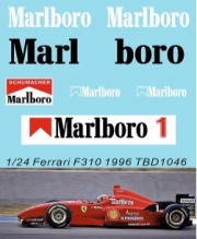 [사전 예약] TBD1046 1/24 Missing  Sponsor Water Decals for Ferrari F310 1996 Decal TBD1046