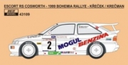 [사전 예약] REJ43109 1/43 Decal – Escort RS Cosworth - Bohemia Rallye 1999 - Křeček / Krečman 1/43
