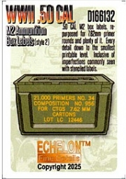[사전 예약] D166132 1/16 WWII .50 CAL ammo box labels (2) For 7.62mm use