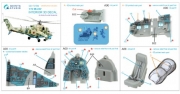 [사전 예약] QD+72184 1/72  Mi-24V 3D-Printed & coloured Interior on decal paper (Hobby Boss/ARK Models) (with 3D-printed resin parts)