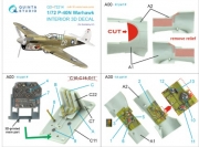 [사전 예약] QD+72214 1/72  P-40N Warhawk 3D-Printed & coloured Interior on decal paper (Academy) (with 3D-printed resin parts)