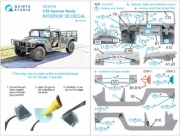 [사전 예약] QD35154 1/35  Humvee family 3D-Printed & coloured Interior on decal paper (ICM)