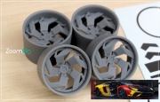[사전 예약] ZR145	1/24 PUR LX12 rim set Front 19 inch, Rear 20 inch Tyre use Aoshima kit